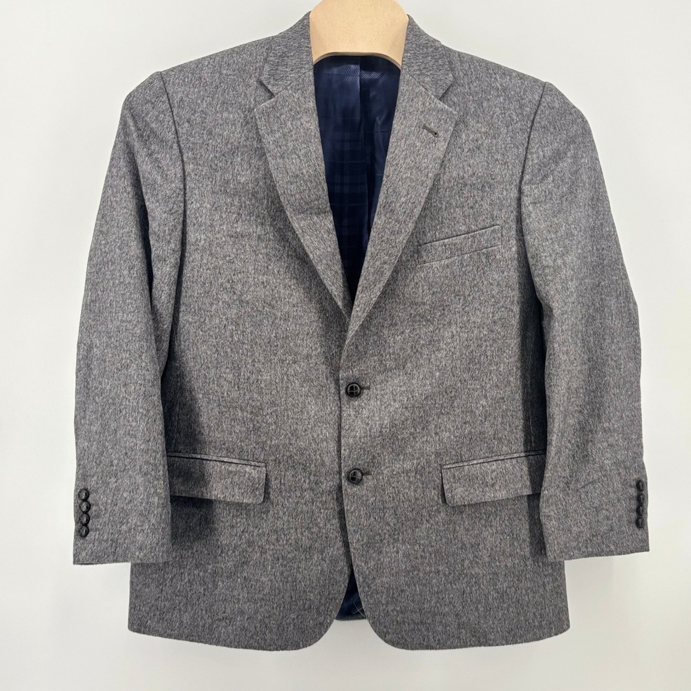 Turnbury Collection Grey Wool Two Button‎ Blazer Sport Coat Mens